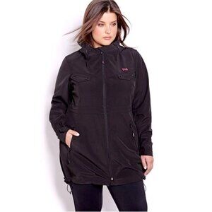 Addition Elle Black Softshell Hooded Jacket Size 2x